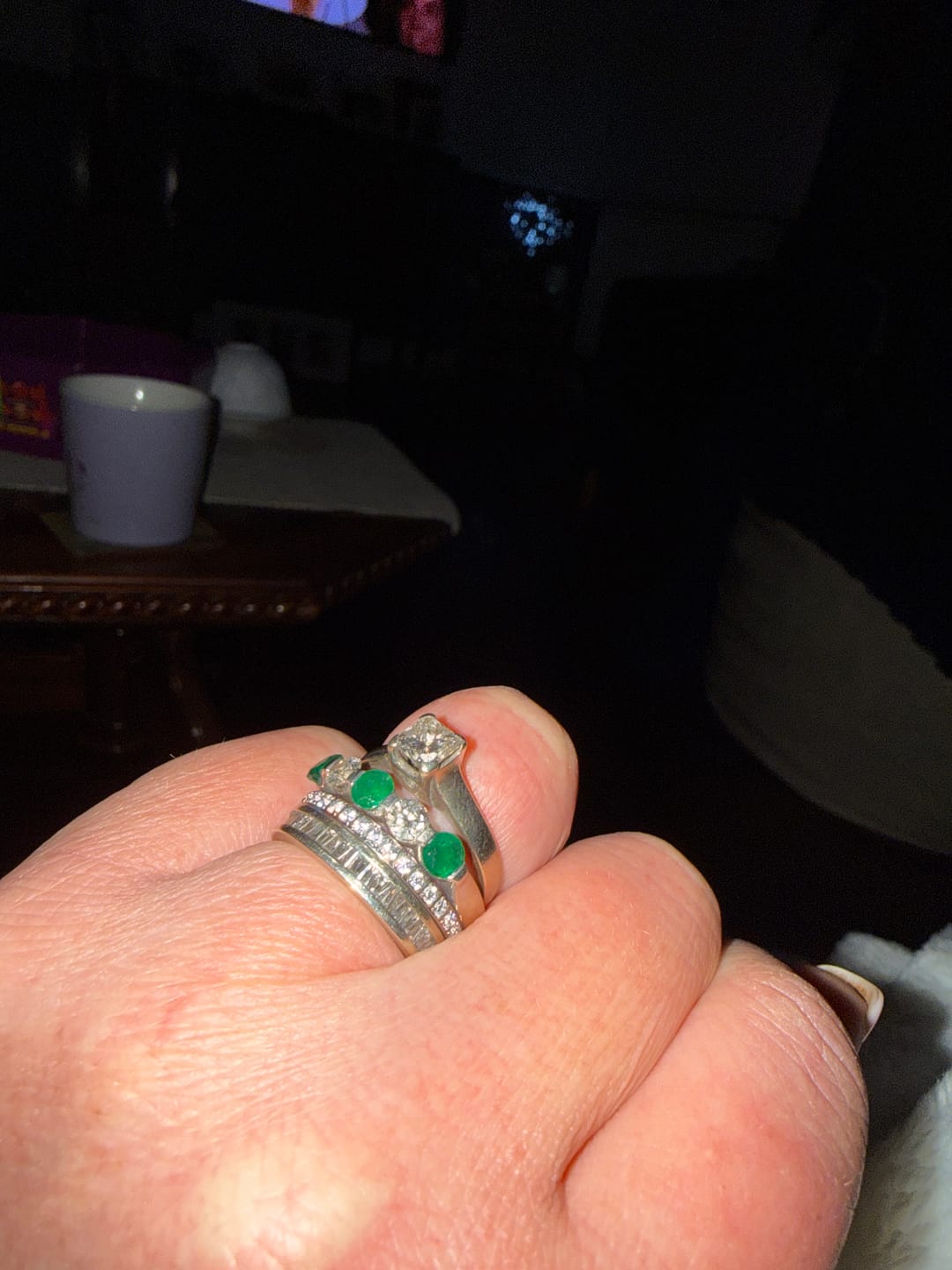 Customer photo review of White Gold 2mm Full Glitz Ring