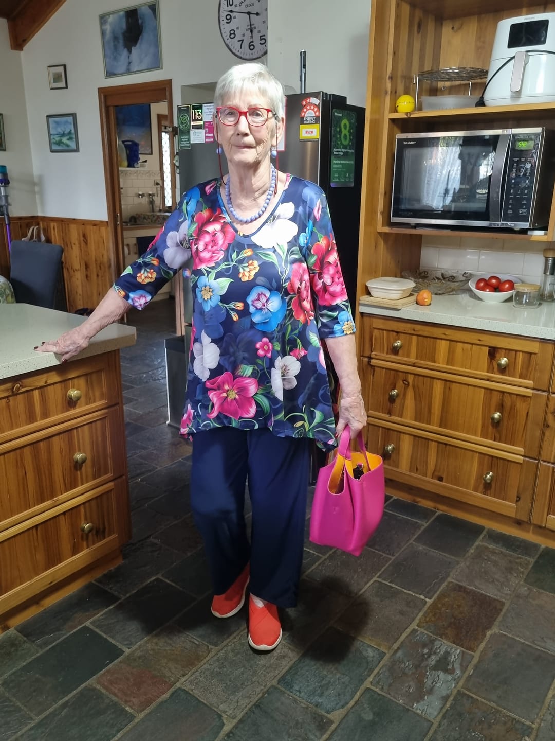 Customer photo review of Taylor - Navy Gingham