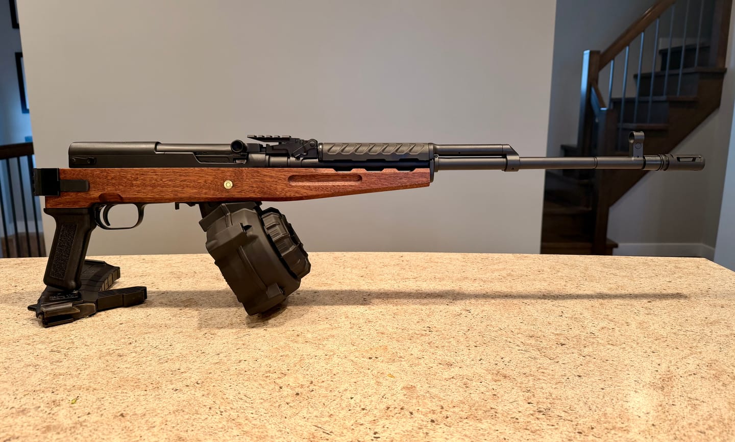 Customer photo review of SKS low-profile NDT red dot mount Gen 3 with back-up iron sight
