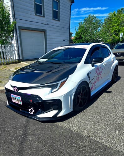 Customer photo review of 2023-Up Toyota GR Corolla VRS Style Front Vented Bumper Hood