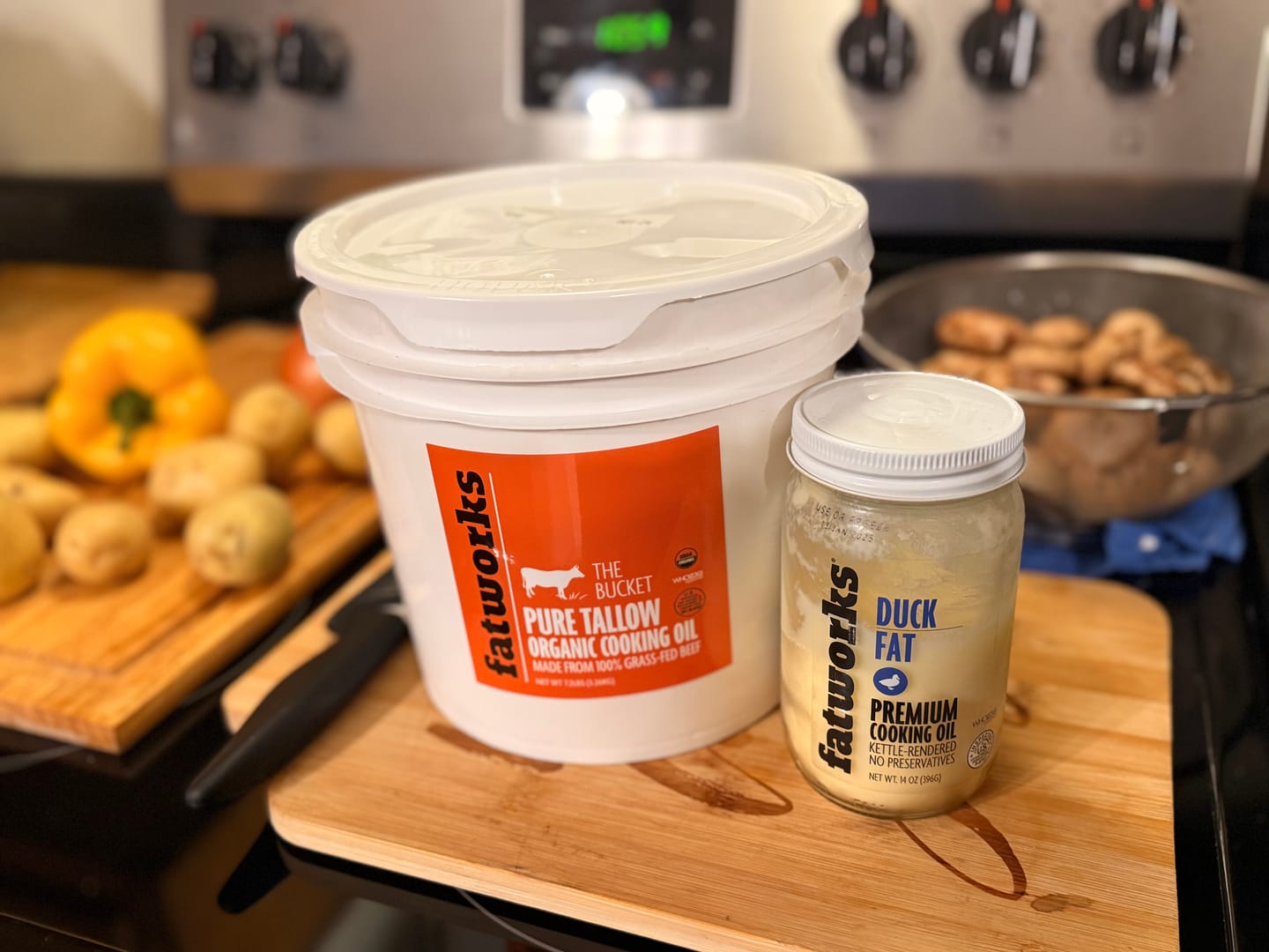 Customer photo review of Organic Leaf Lard Pig Pail-1 GALLON NEW