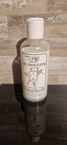 Customer photo review of Gel douche au lait de chèvre bio