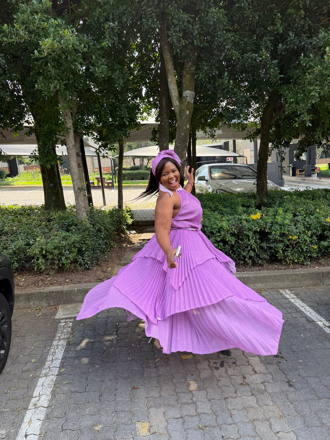 Customer photo review of The Amethyst Radiance Plissé Set