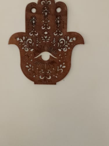 Customer photo review of Decoro da parete a forma di Mano di Fatima in legno