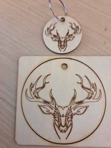 Customer photo review of Wood deer wall decor laser cut svg file
