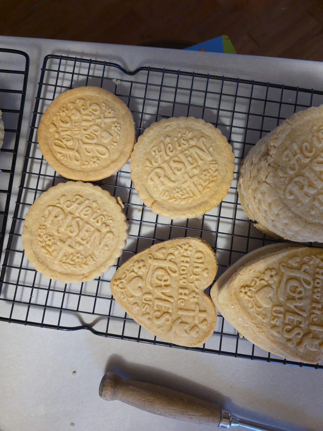 Customer photo review of Embossed Easter Cookie Stamp - Bunny Wreath