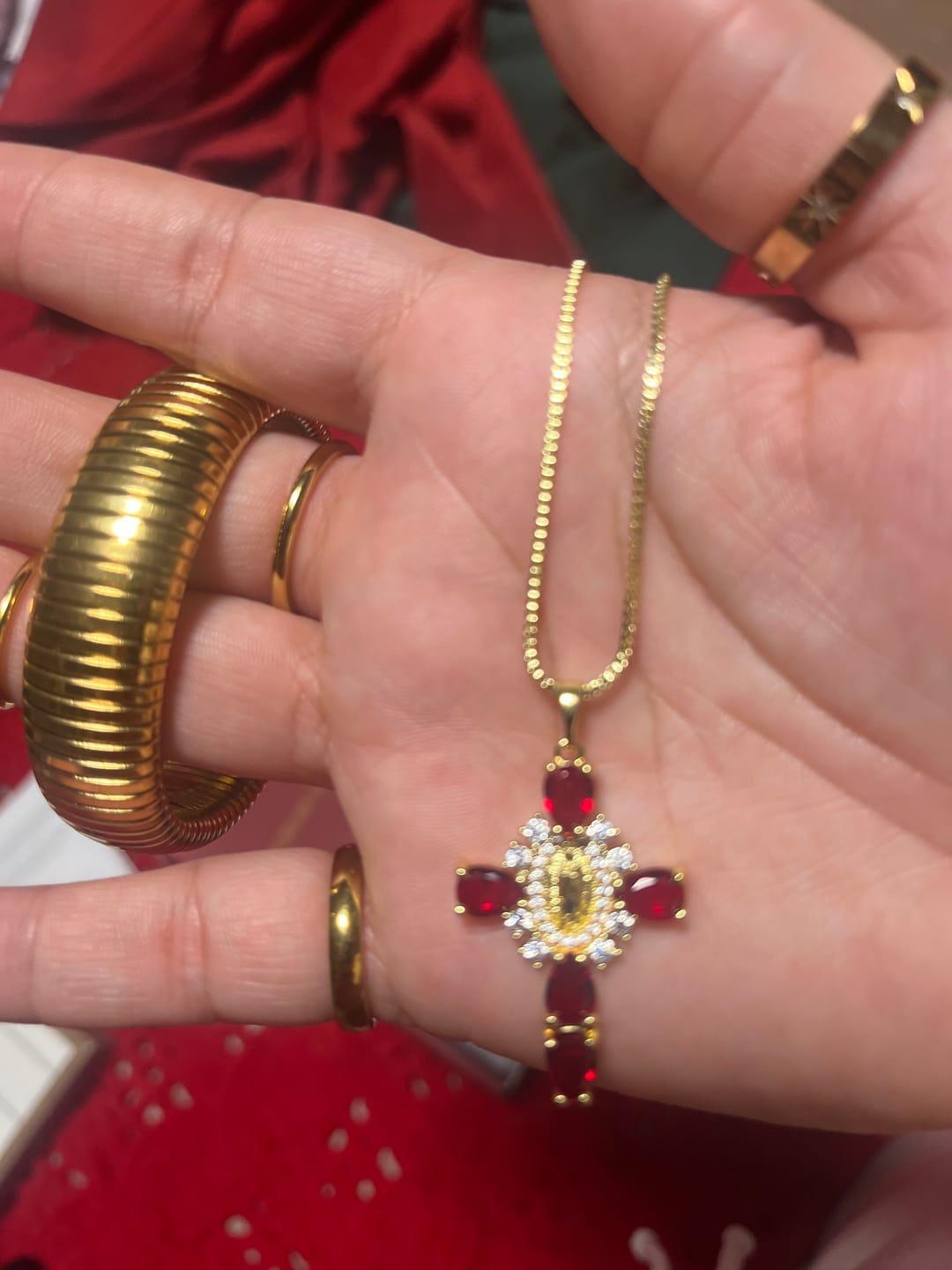 Customer photo review of Valerie® Virgin Mary Cross Pendants (Bundle)