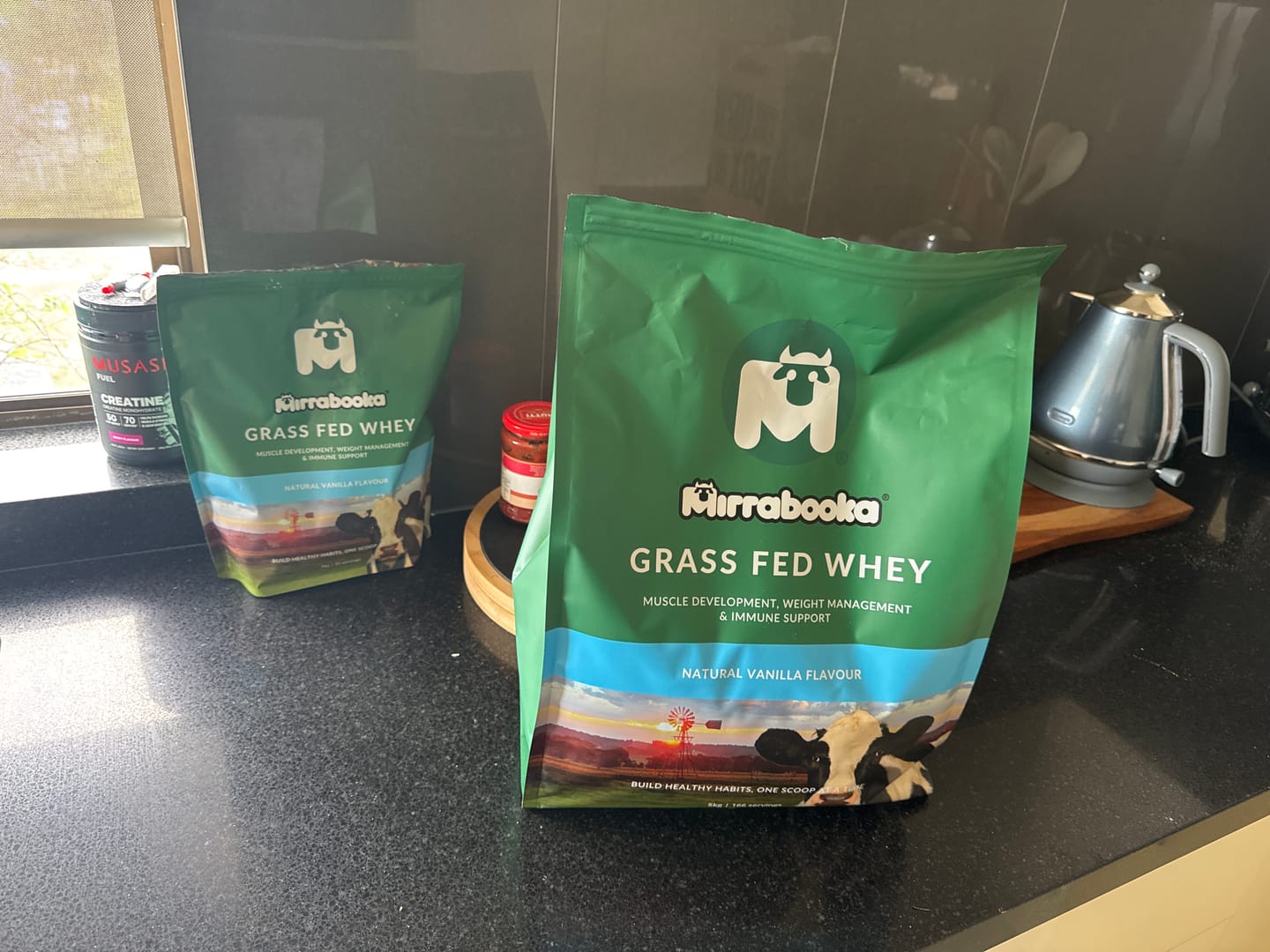 Customer photo review of Grass Fed Whey Protein Vanilla 5kg (166 servings)