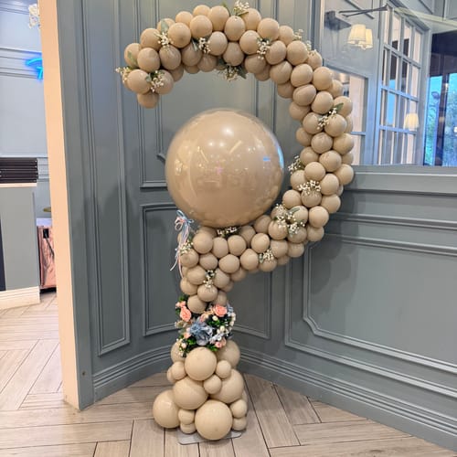 Customer photo review of 1m Party & Hoop Balloon Circle Loop Stand Moon | Question Mark | Half Circle Shape Balloon Arch Frame