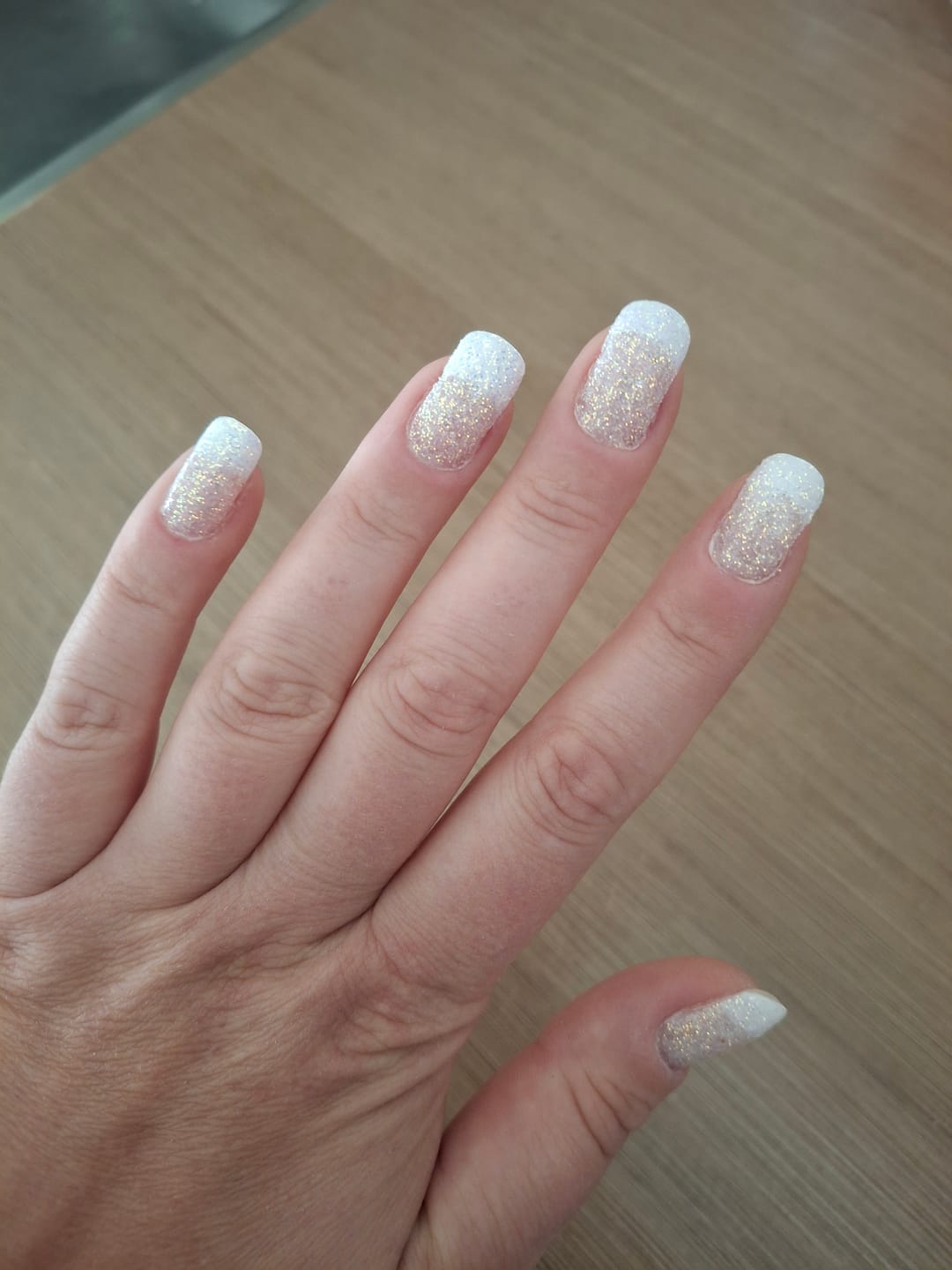 Customer photo review of Diamond White Dipping Powder