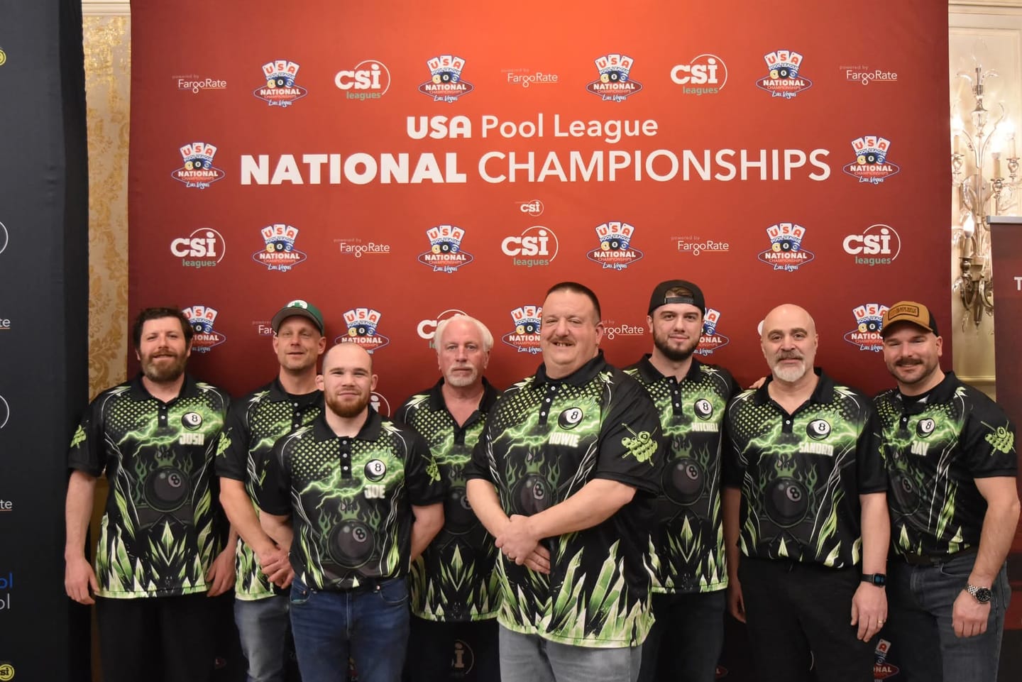Customer photo review of Personalized Green Icy Lightning 8 Ball Pool Men Polo Shirts Custom Billiard Team League Jersey TDM1443