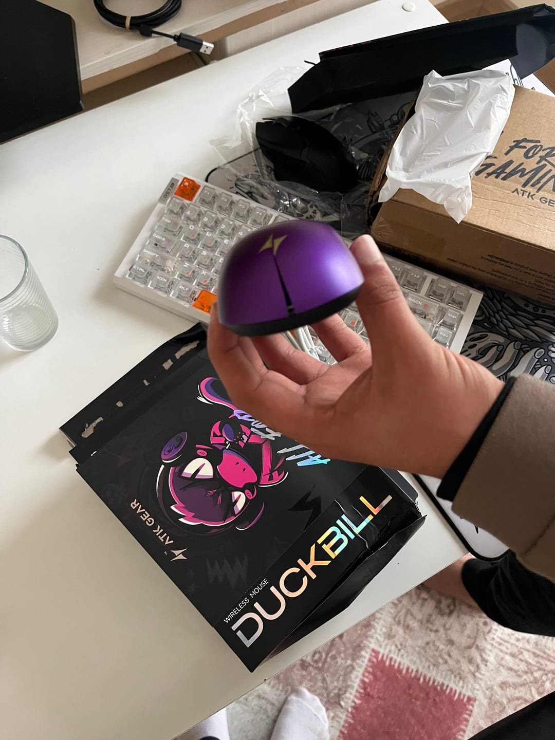 Customer photo review of ATK Blazing Sky Duckbill Wireless Mouse