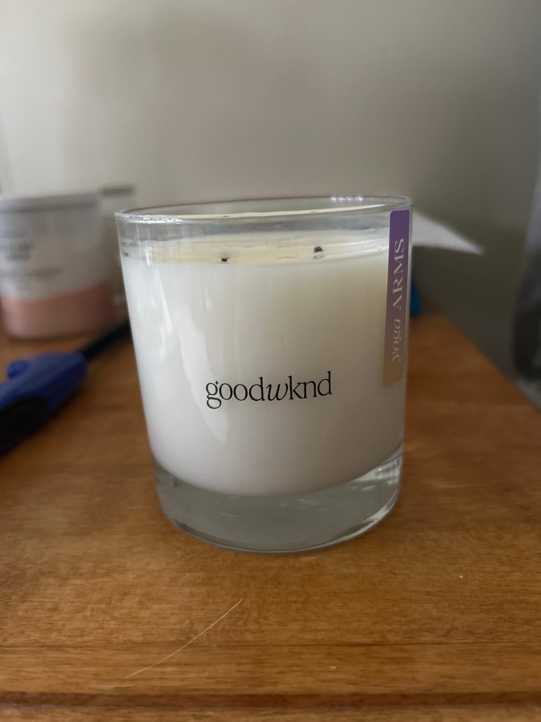 Customer photo review of Yoga Arms - Lemon Lavender Candle