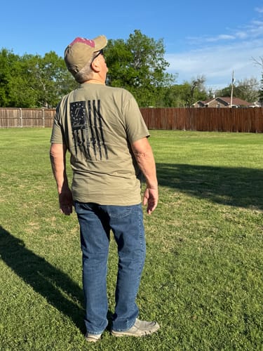 Customer photo review of GUNS OF UNITY TEE