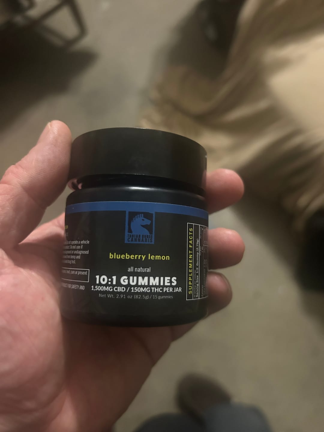 Customer photo review of Blueberry Lemon Gummies 10:1 5mg