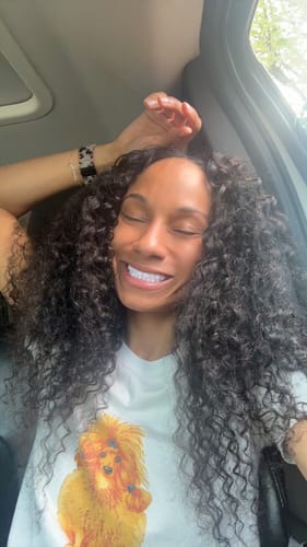 Customer photo review of Italian Curl Wefted Bundle