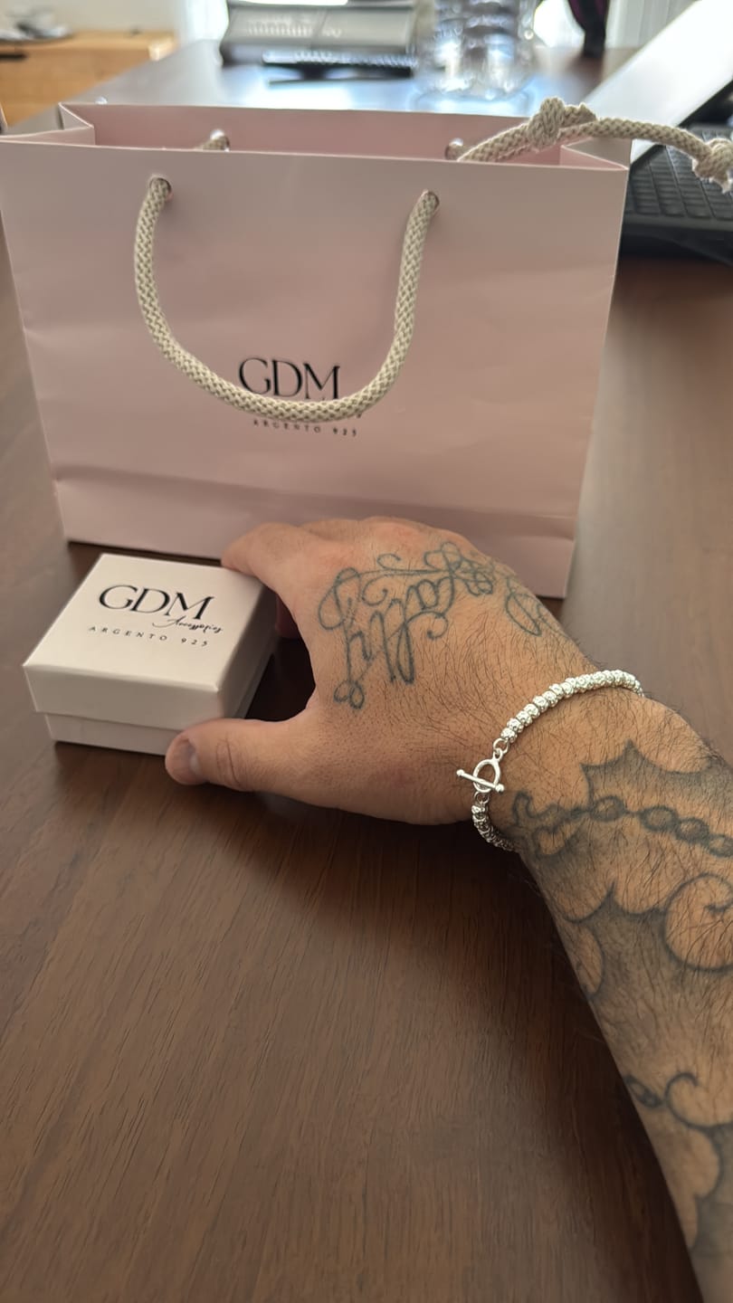 Customer photo review of CREA IL TUO BRACCIALE GRANELLI BOMBATI E TONDEGGIANTI - Argento e Rosa