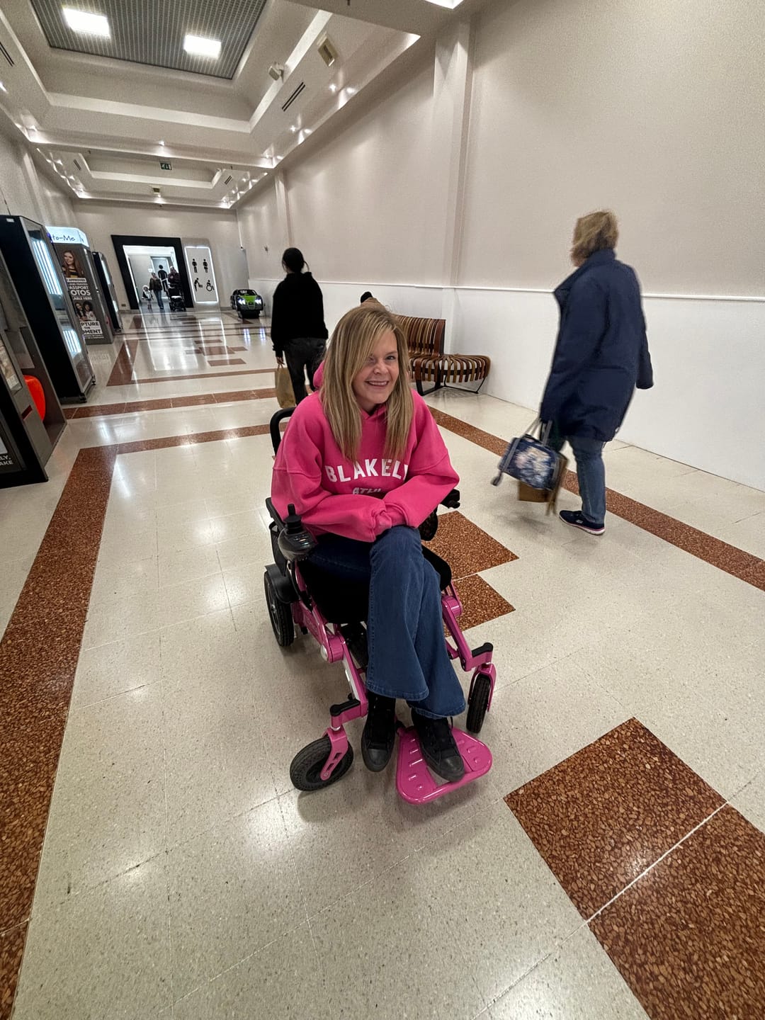 Customer photo review of Limited Edition Pink Lightweight Electric Wheelchair | Freedom Pro ST