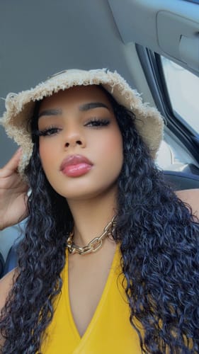 Customer photo review of CurlyMe 3 In 1 Half Wig Water Wave Glueless Install Half Wig With Adjustable String Beginner Friendly