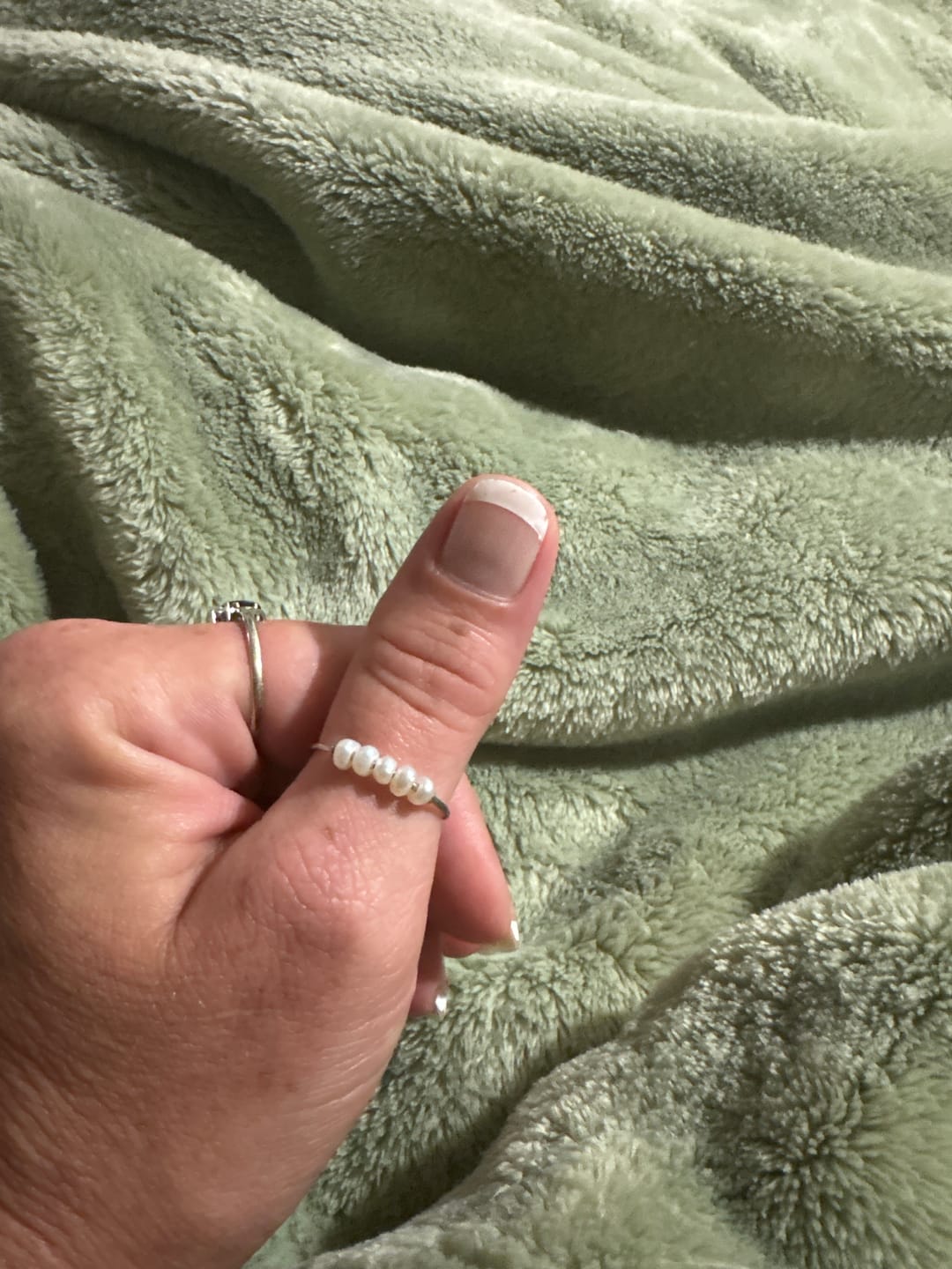 Customer photo review of Ariel Mini Pearl Ring