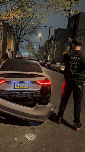 Customer photo review of Need Money For Audi Tee- Black