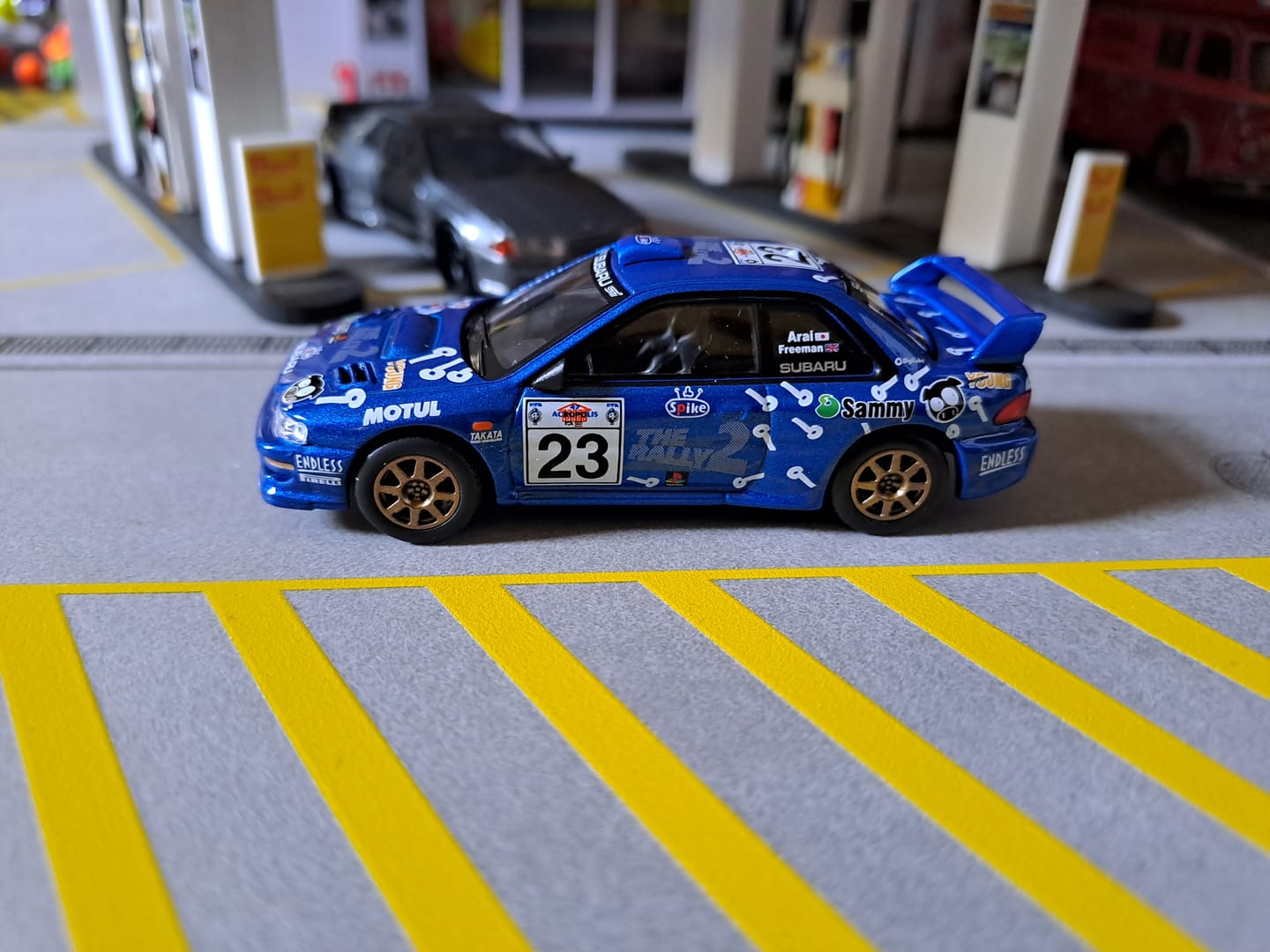Customer photo review of (PRE-ORDER) Mini GT 1:64 Subaru Impreza WRC99 #23 2000 Acropolis Rally MGT01078-L