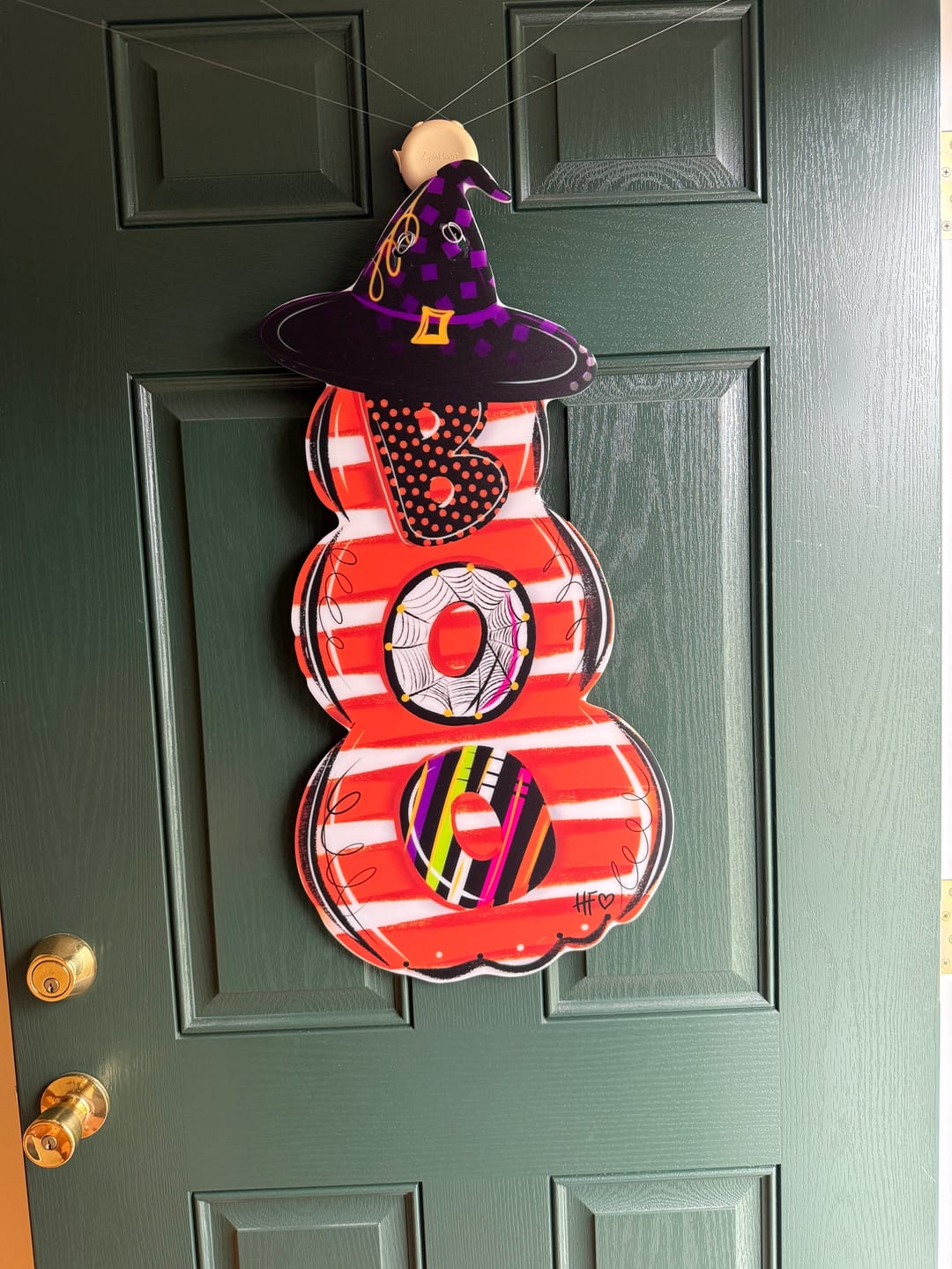 Customer photo review of BOO Pumpkin Stack Door Hanger