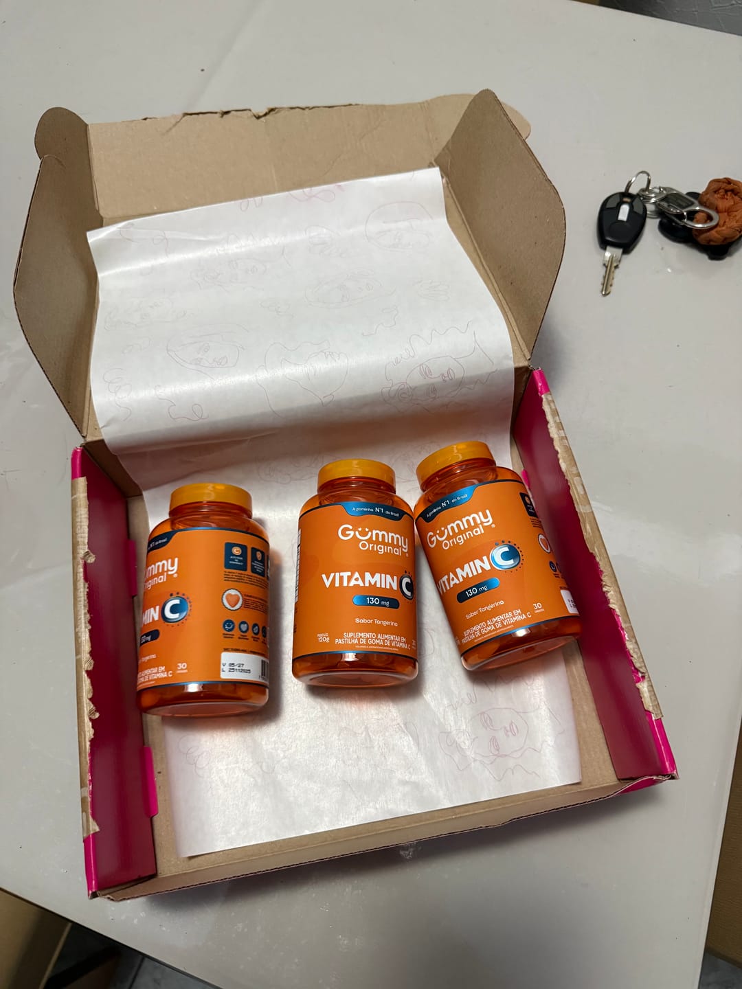 Customer photo review of Gummy® Vitamina C Tangerina - 120 g