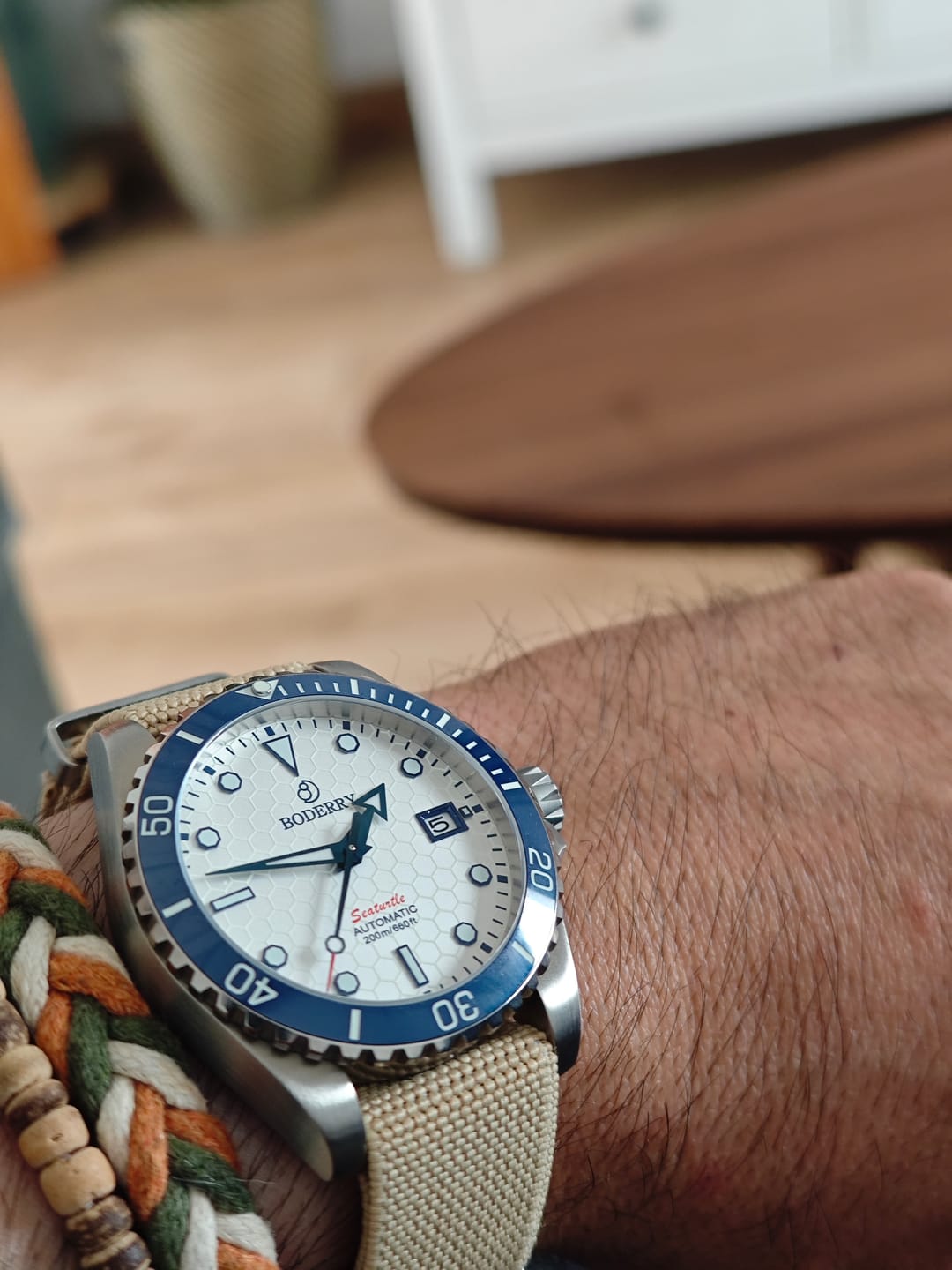 Customer photo review of SEATURTLE.OCEAN(TITANIUM) - Automatic Titanium Diver Watch | Arctic/Ti-bracelet