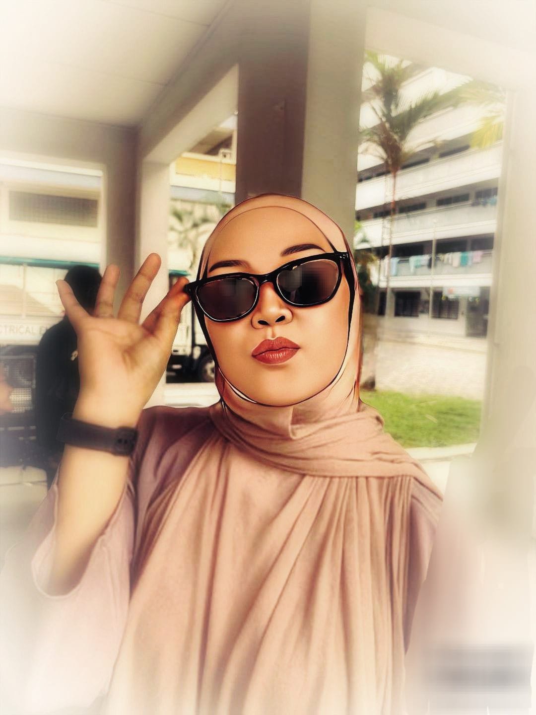Customer photo review of Jackson Rectangular Framed Sunglasses