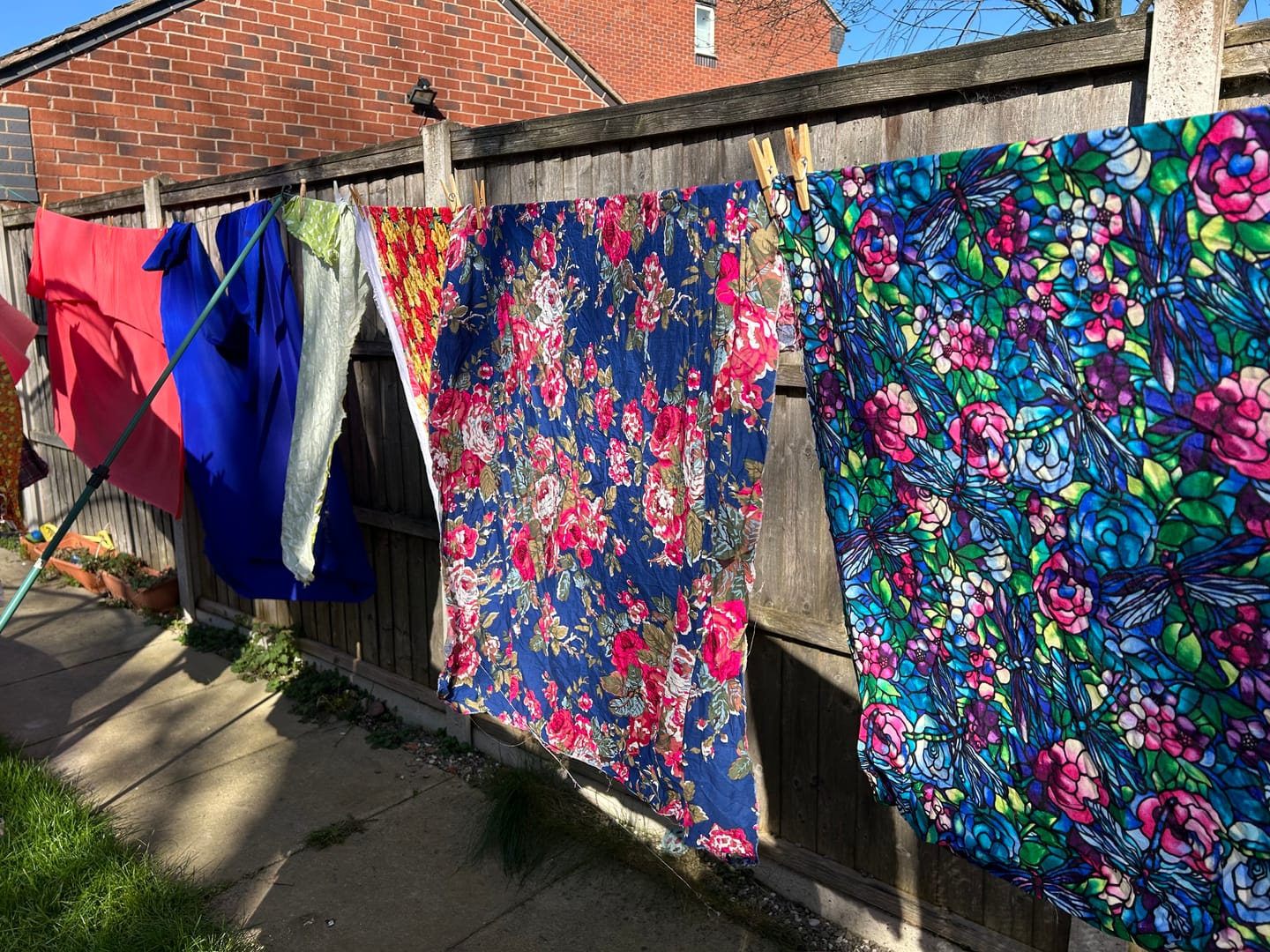 Customer photo review of 50p A Metre: Print & Plain Fabric Bundle