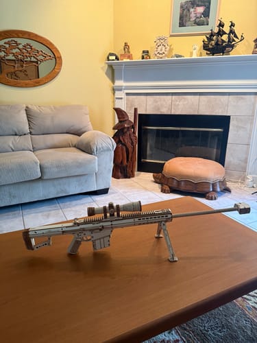 Customer photo review of Rokrgeek Barrett M82A1 3D Wooden Gun Model