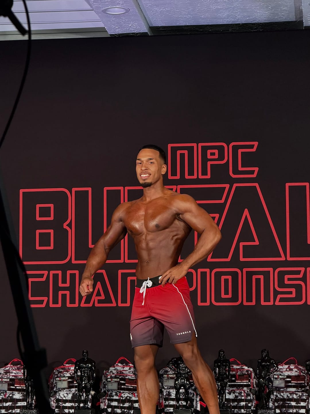 Customer photo review of 1067 - Men's physique Stage Shorts