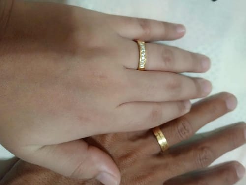 Customer photo review of Orvieto Wedding Rings