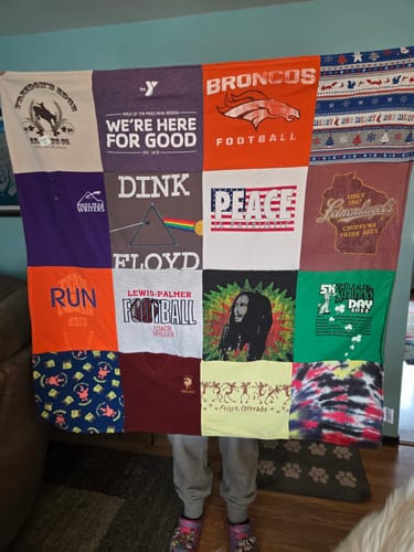 Customer photo review of Classic T-Shirt Blanket
