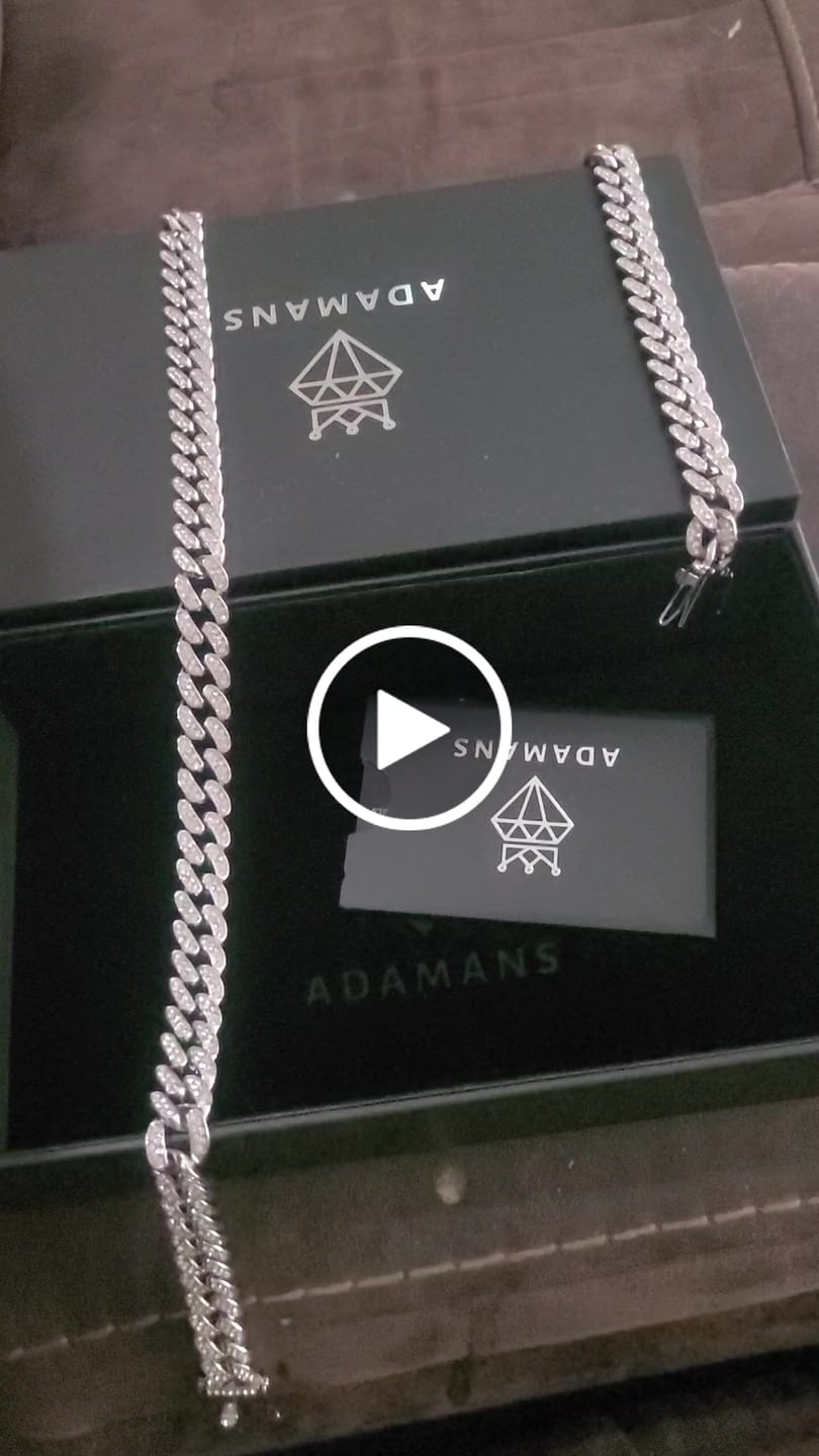 Customer video review of 12.5mm Cuban Chain + Bracelet - White Gold