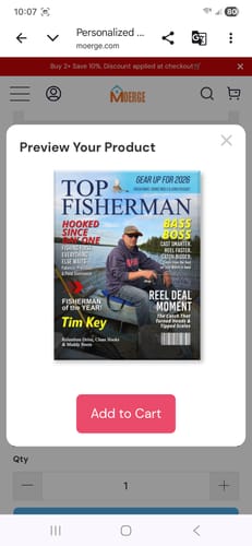 Customer photo review of Personalized "Top Fisherman" Magazine Cover Poster With Photo & Name Angler Funny Fisherman Gift For Fishing Lover