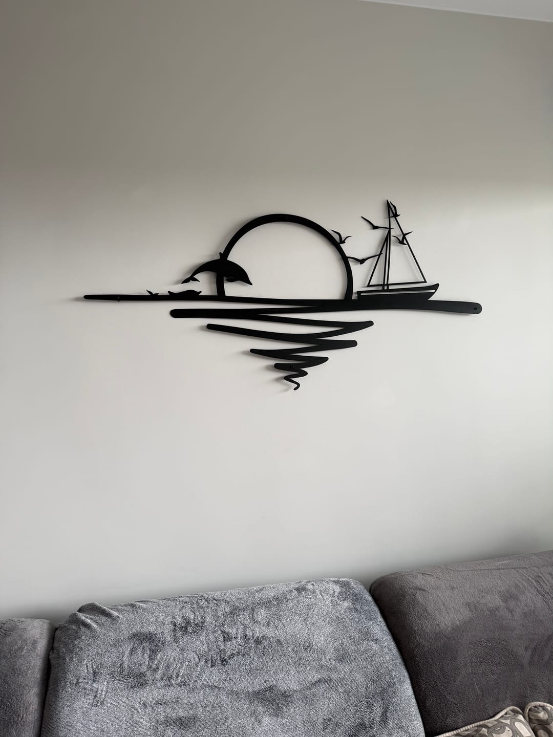 Customer photo review of Décoration murale en métal - Lever du soleil (SUN.02)