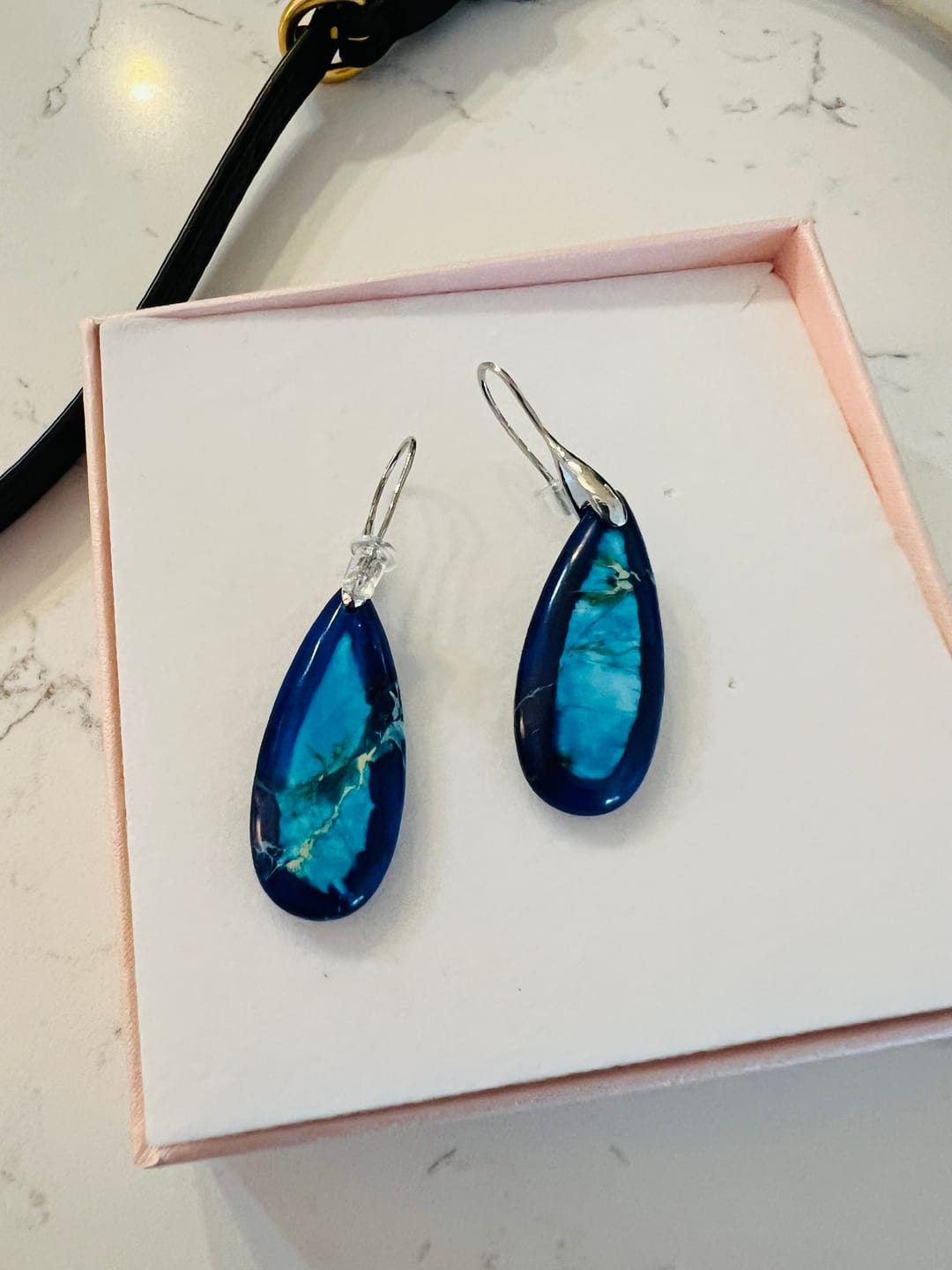 Customer photo review of Intense Ocean Energy Earrings