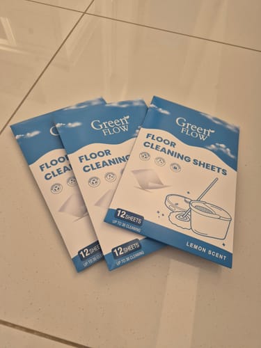 Customer photo review of דפי ניקוי לרצפה בניחוח לימון