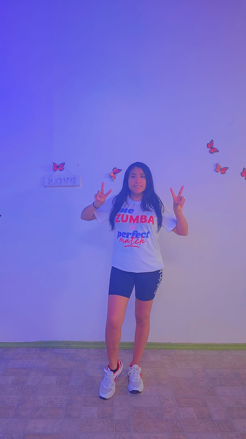 Customer photo review of Zumba Love Crew Neck Tee - White