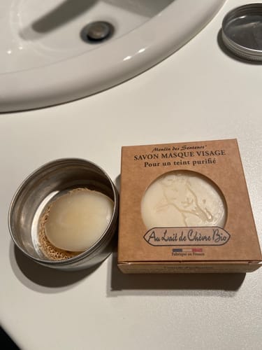 Customer photo review of Savon masque au lait de chèvre bio 100g