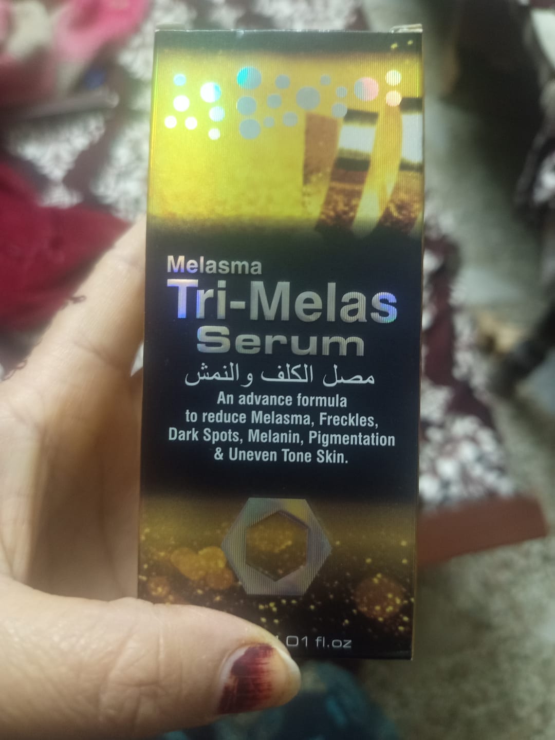 Customer photo review of TRI MELAS SERUM