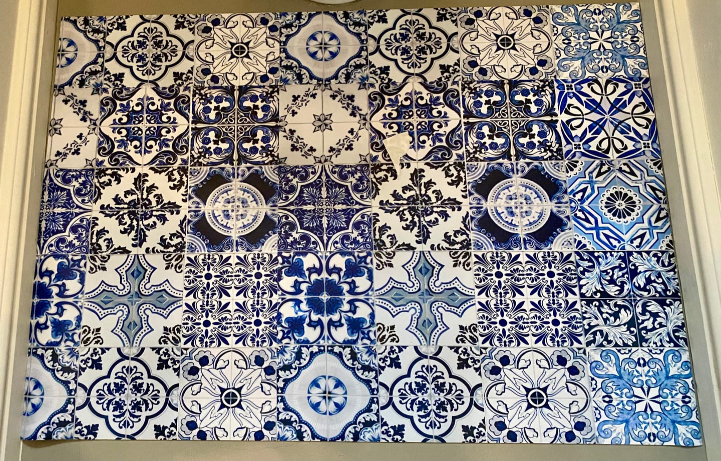 Customer photo review of MOSAIC BLUE | VINYL RUG