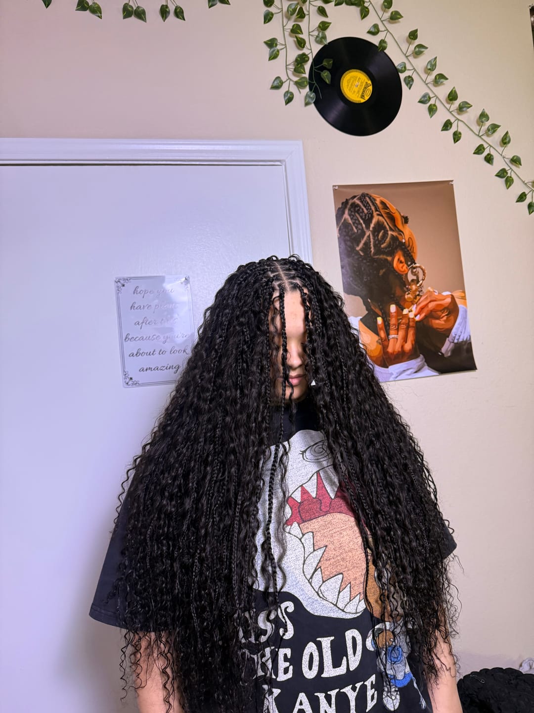 Customer photo review of Double Drawn Burmese Wet and Wavy Human Braiding Hair