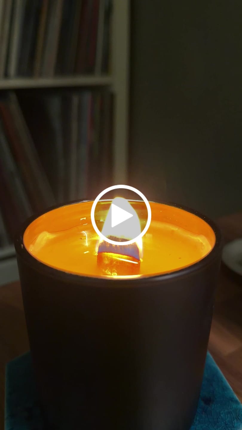 Customer video review of NEW Pure Beeswax Candle 8oz | Cedar & Leather
