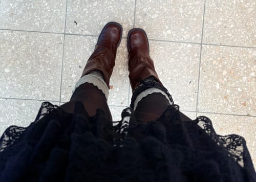 Customer photo review of ROXI BLACK BOOTS