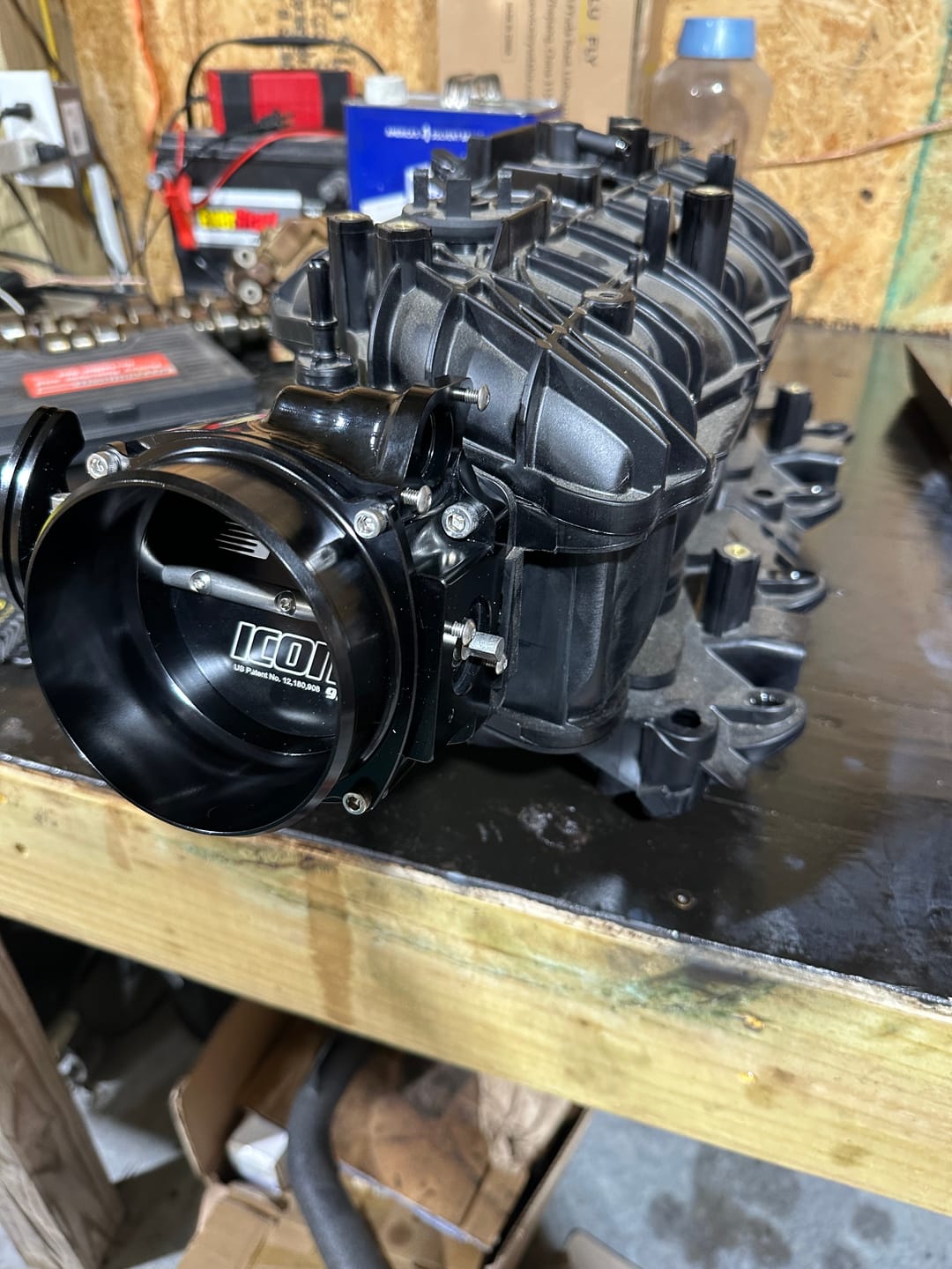 Customer photo review of ICON 92/95mm Cable Drive Throttle Body (Black) w/ Interchangeable Connection
