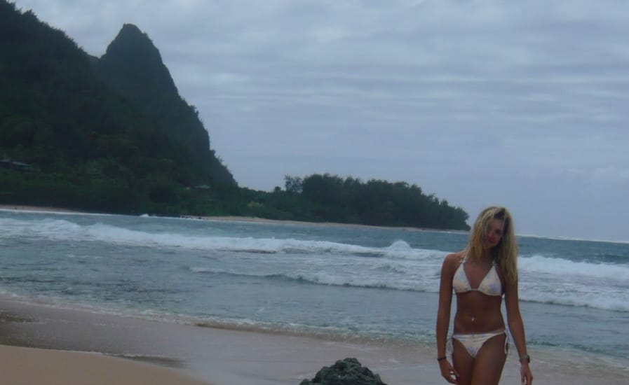 Customer photo review of Seamolly Vintage Tiny Blue Floral Bow Tie Triangle Tanga Bikini Set