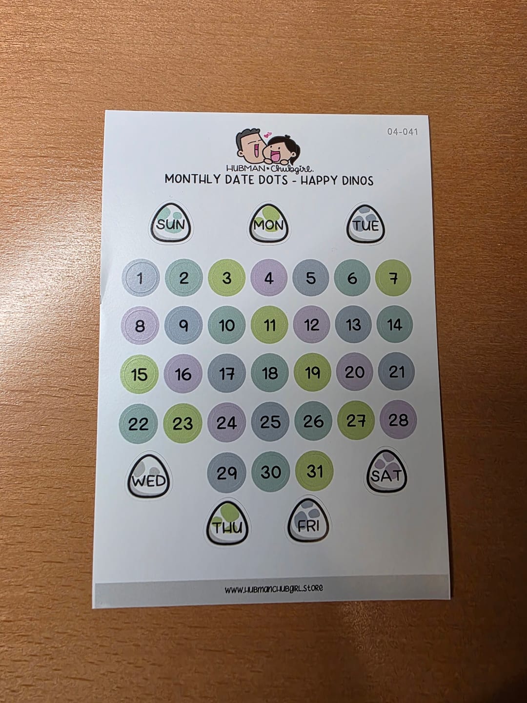 Customer photo review of Monthly Set - Happy Dinos Planner Stickers